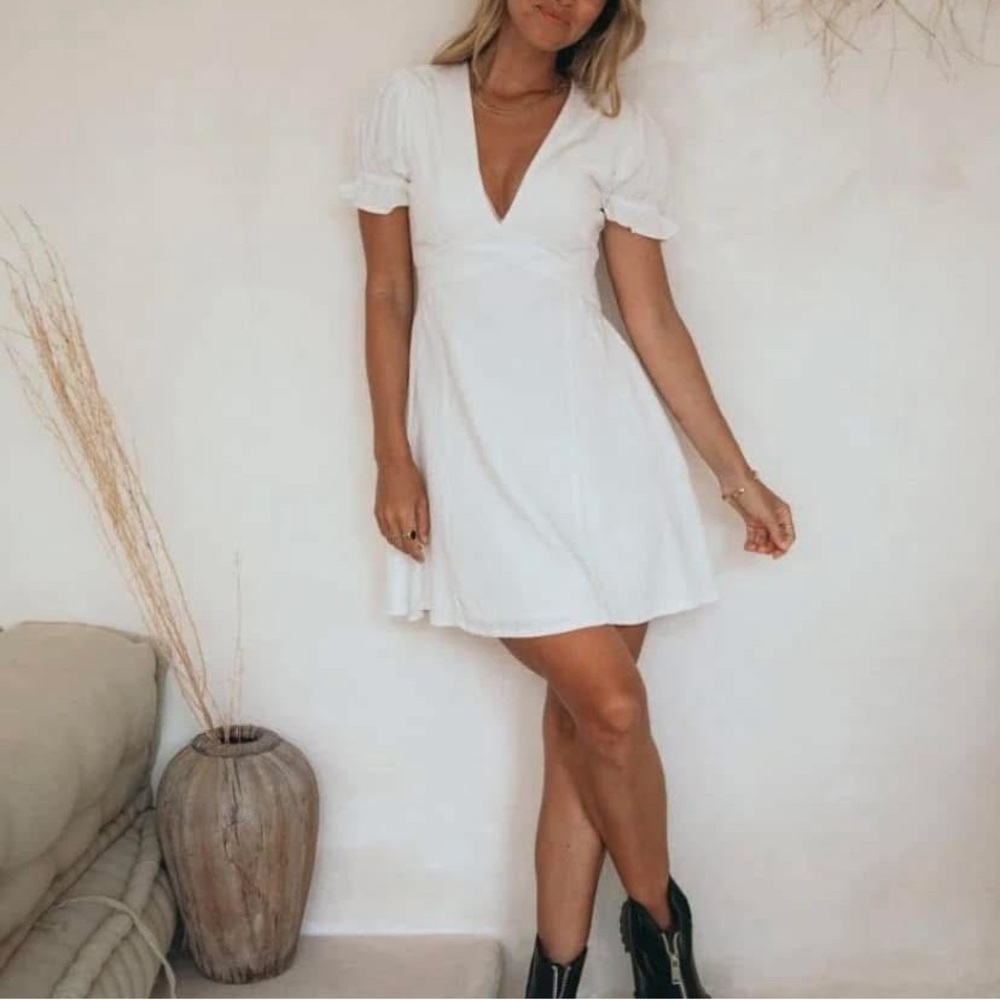 Maja Bali White Doll Dress Small